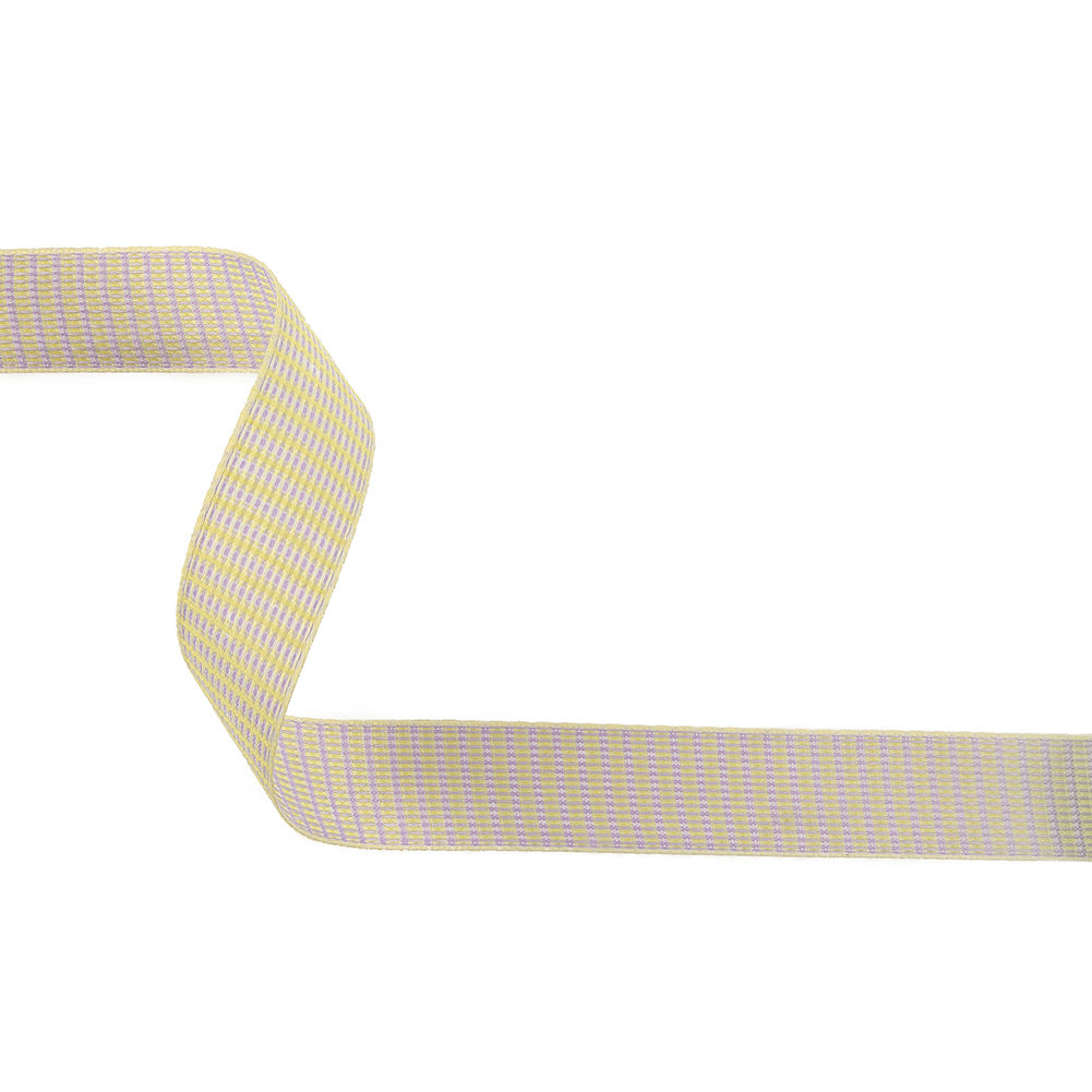 Lavender, Lemon and Tofu Rectangles Jacquard Ribbon - 1
