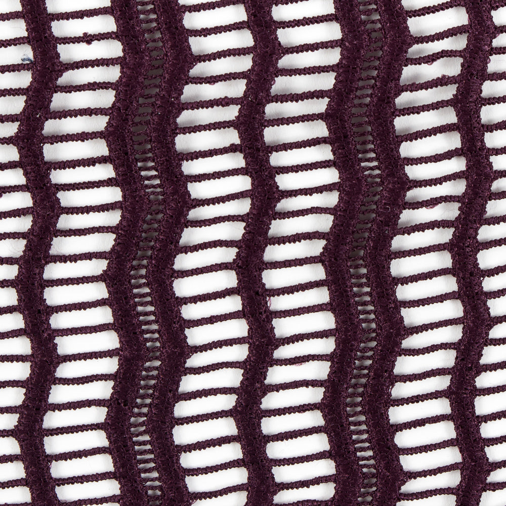Guipure Lace with Finished Edges - Plum Novelty Stripes - Joann Fabrics