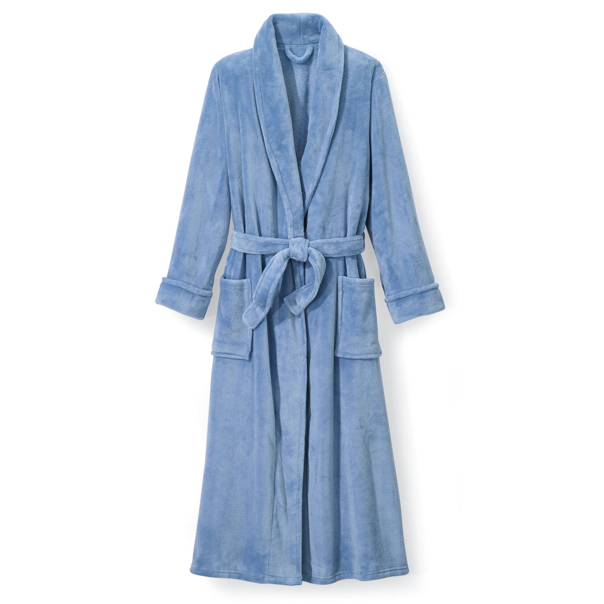 Plush Wrap Robe, Pockets, Cuffed Sleeves, Tie Belt - Northstyle Catalog