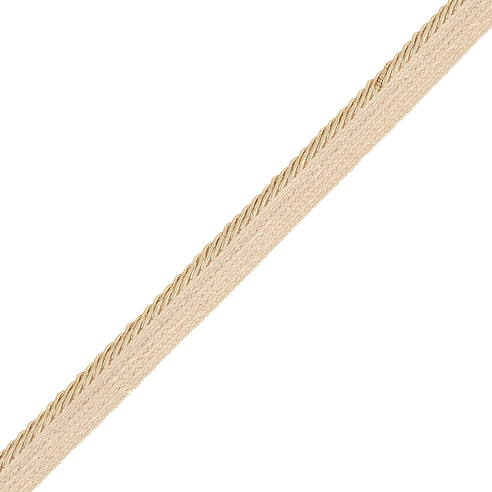 Gilded Travertine Cotton Blend Twisted Cord with Lip - 0.375