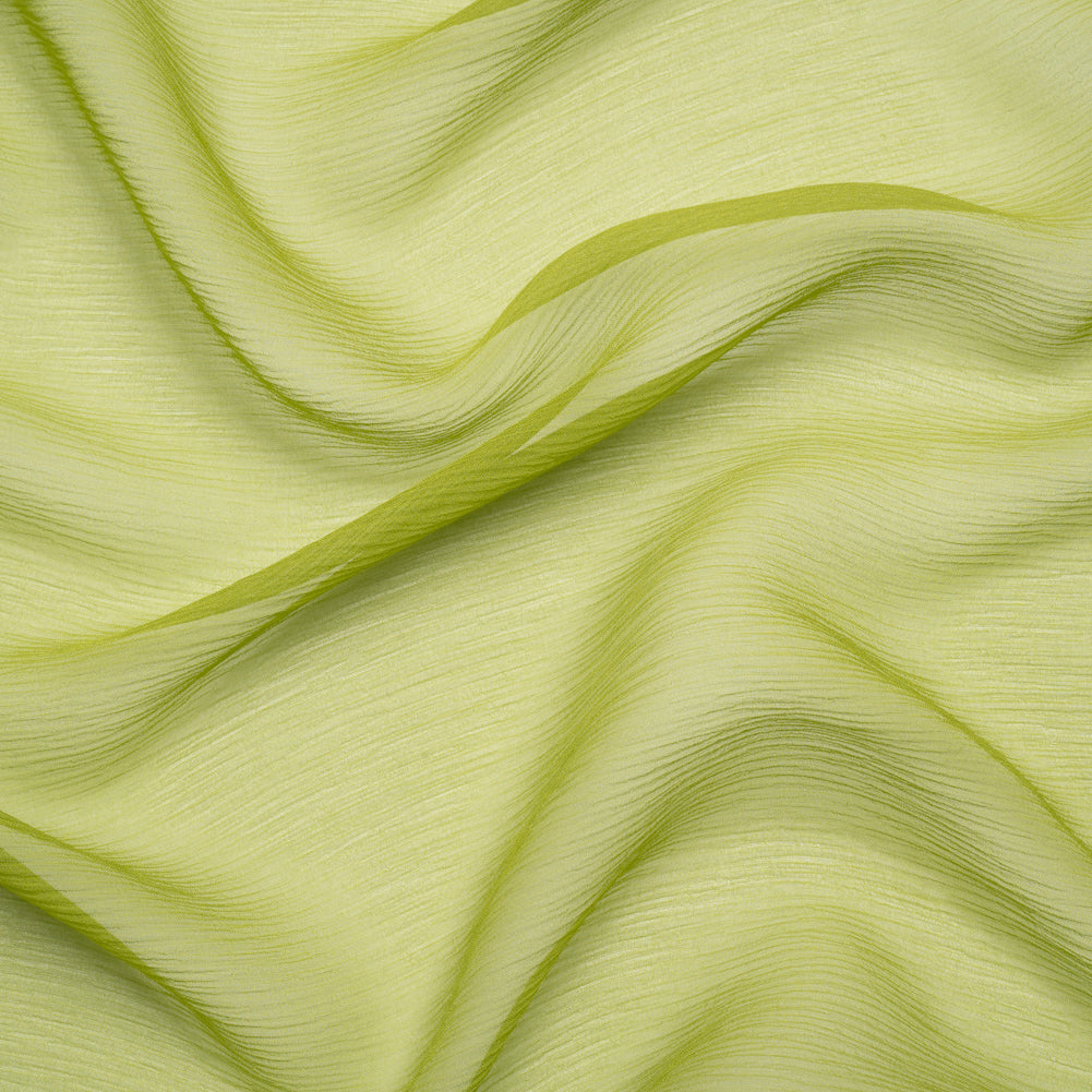 Crinkled Silk Chiffon - Peridot Green - Premium Collection - Joann Fabrics