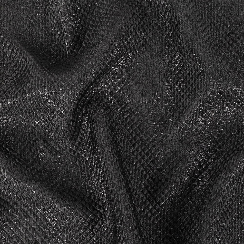 Mood Exclusive Jolene Metallic Black Tiny Diamonds Quilted Luxury Brocade - Joann Fabrics