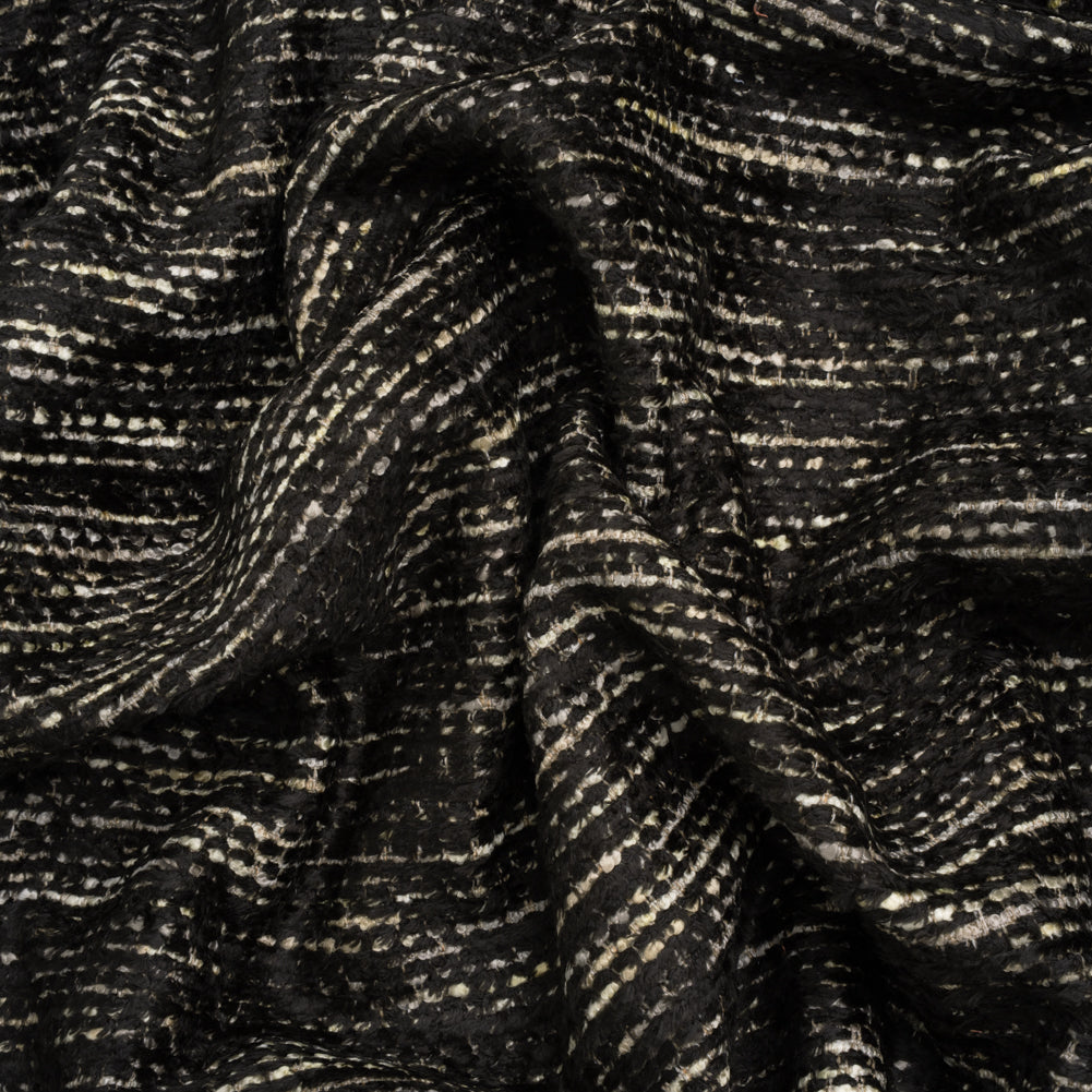 Recycled Olefin and Acrylic Upholstery Boucle and Chenille Tweed - Onyx Stripes - Virginia Collection - Joann Fabrics