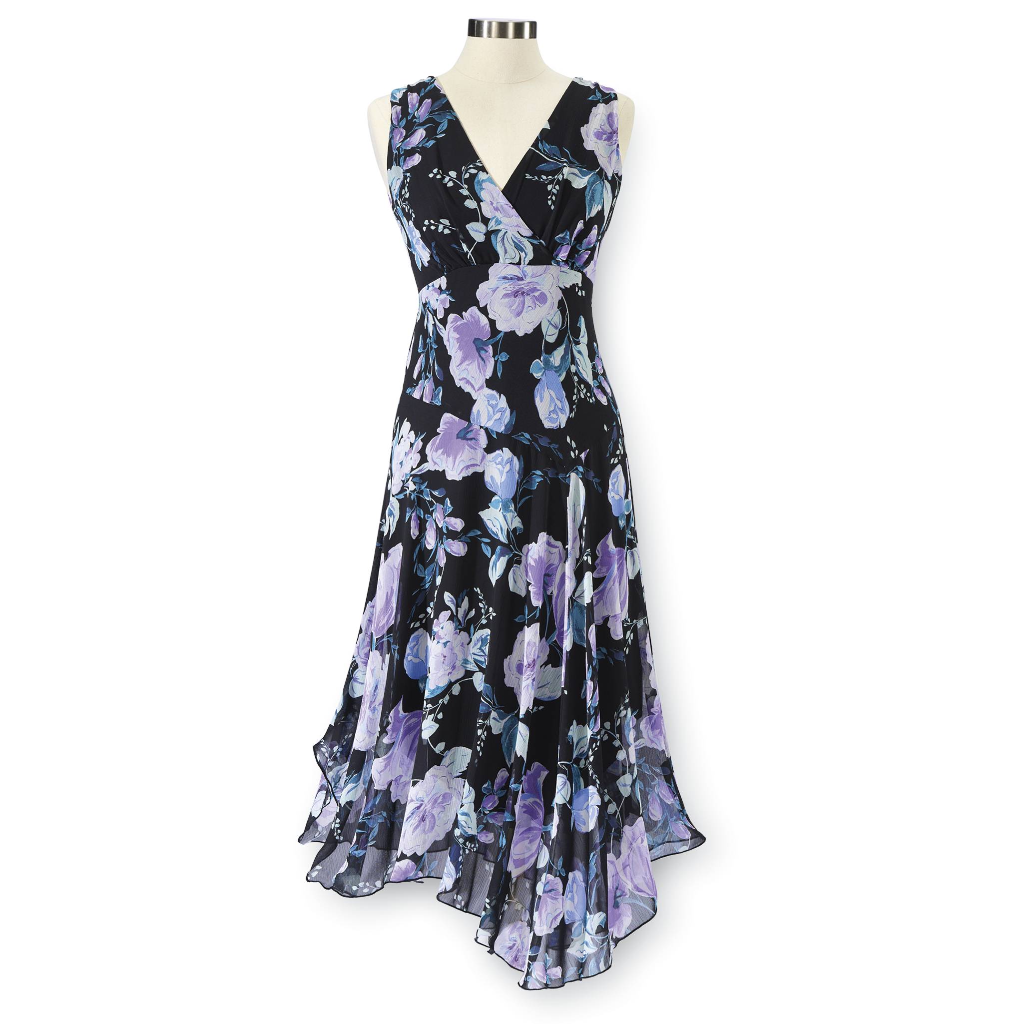 Lavender Floral Chiffon Dress - Northstyle Catalog