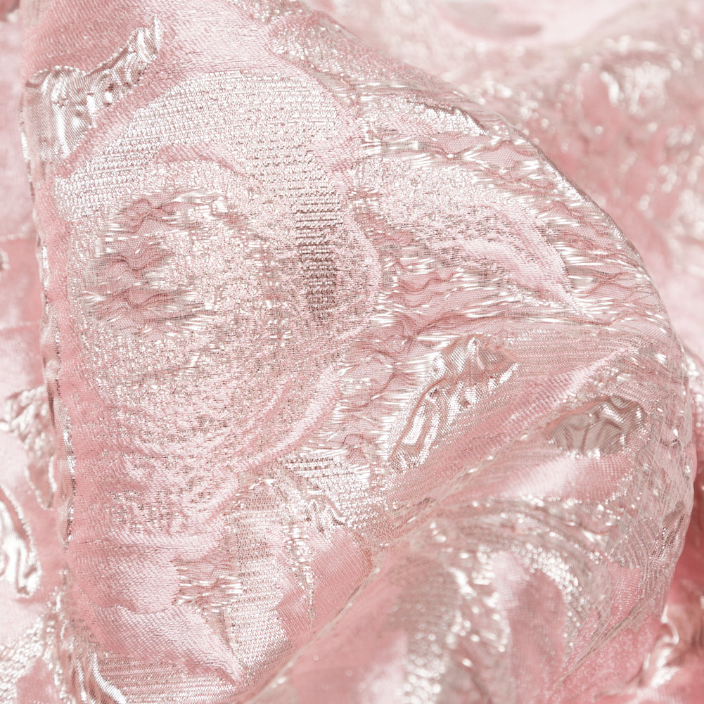 Metallic Pink Dogwood and Pink Icing Rosy Luxury Brocade - Joann Fabrics