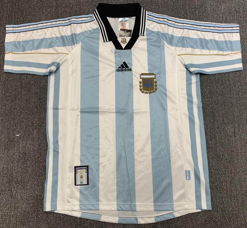 1998 Retro Argentina National Team Home Jersey 1:1 Thai Quality