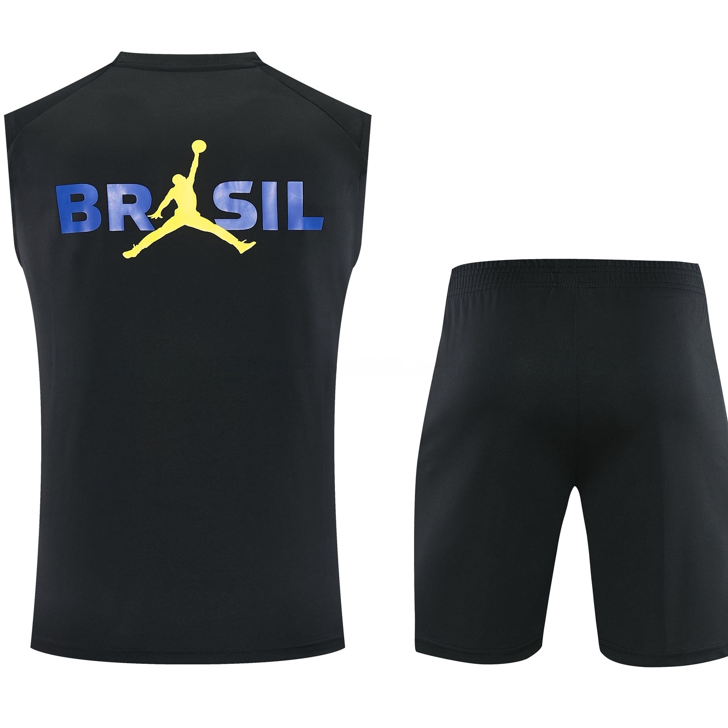 Brazil 2026 Vest Training Set - Black Vest and Shorts - UnitedFutballJersey