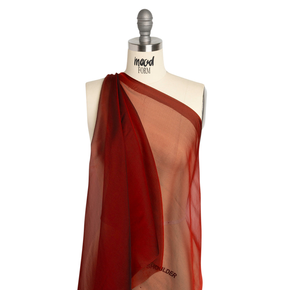 Chiffon-Like Silk Voile - Red and Black Iridescent - Adelaide Collection - Joann Fabrics