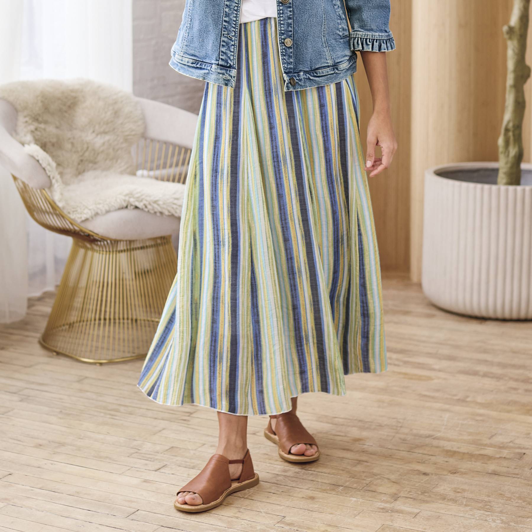 Lightweight Striped Skirt - Northstyle Catalog