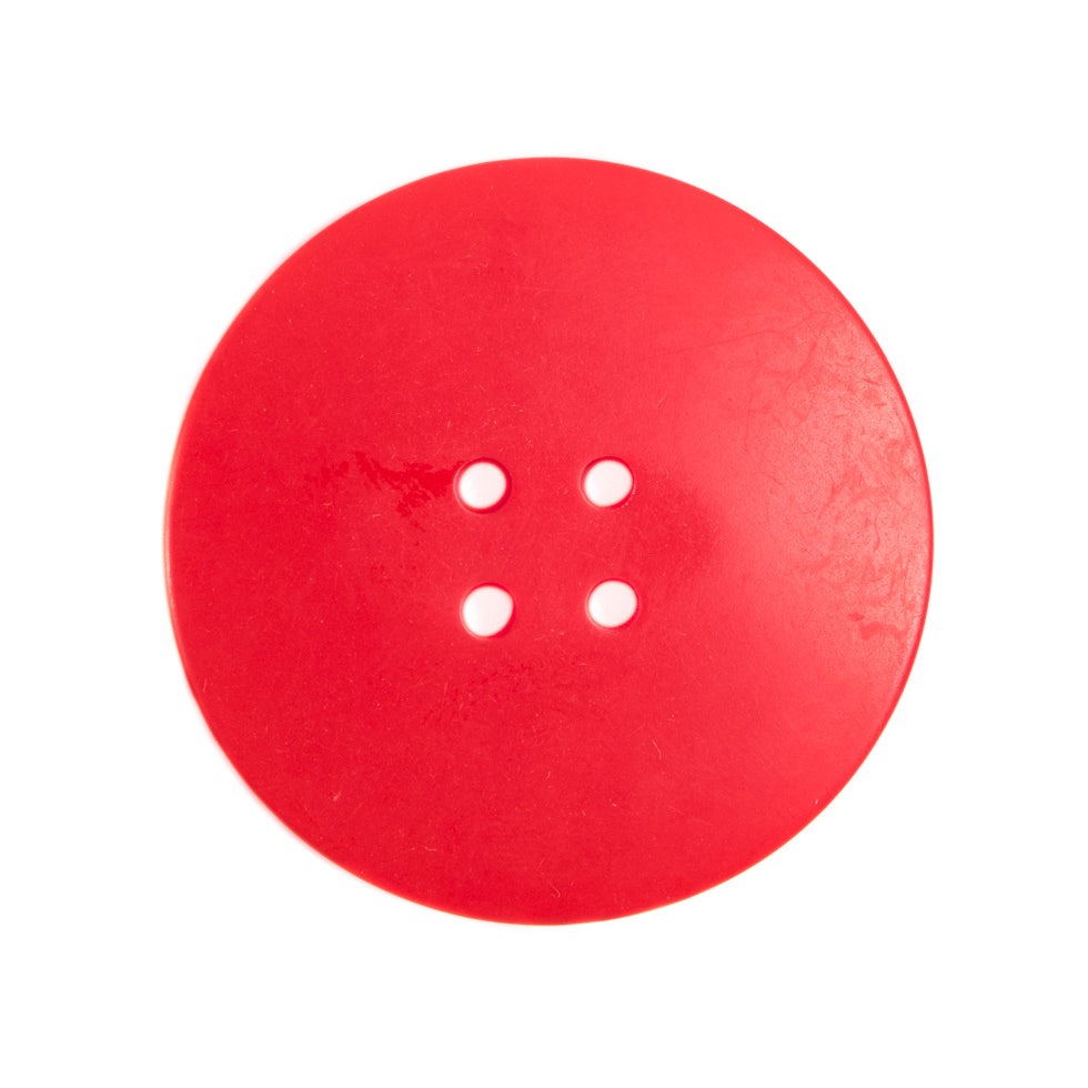 Plastic 4-Hole Button Made in Italy - 44L/28mm - Red and Pink Striations Dish Shaped - Joann Fabrics