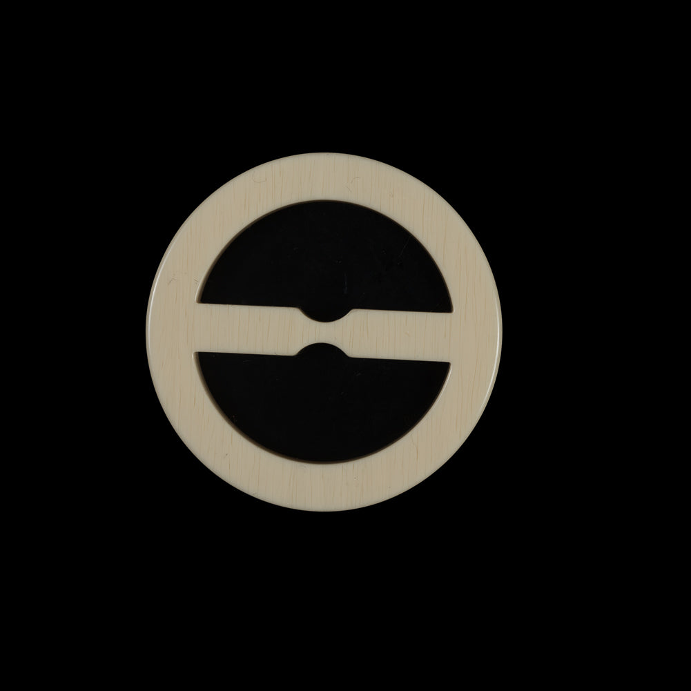Beige Circular Plastic Buckle - 2