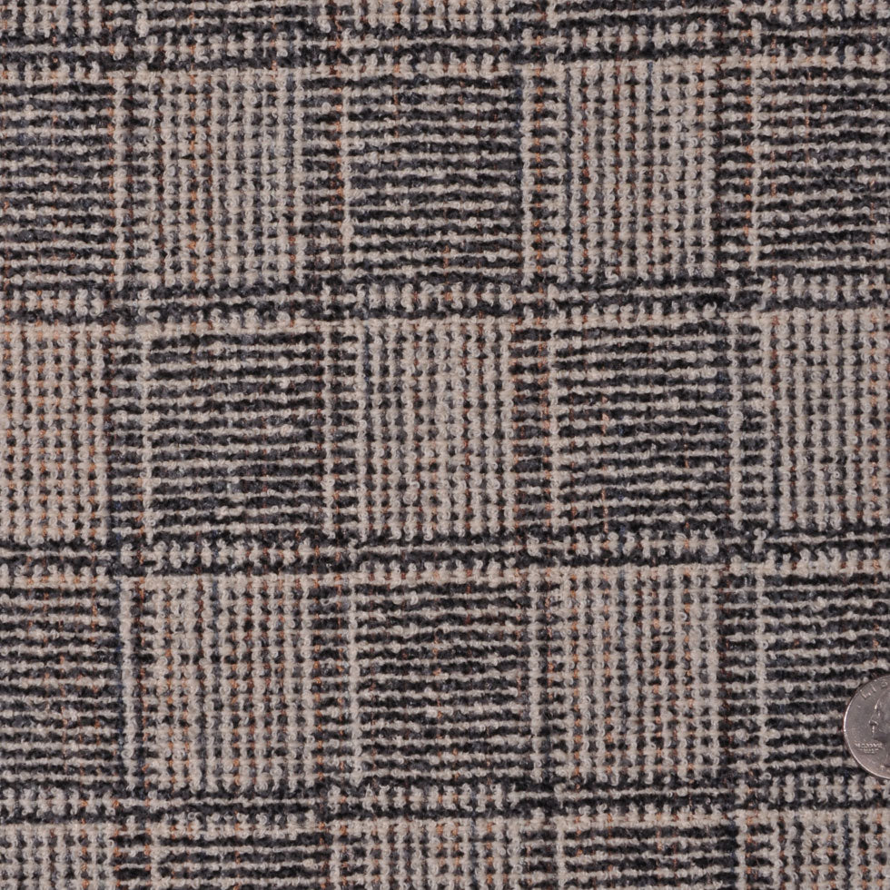 Natural/Gray/Black Plaid Wool Boucle - Joann Fabrics