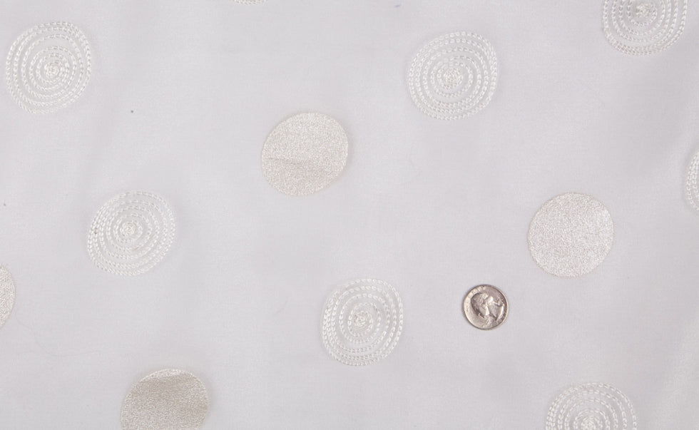 White/Soft Silver Polka Dots Organza - Joann Fabrics