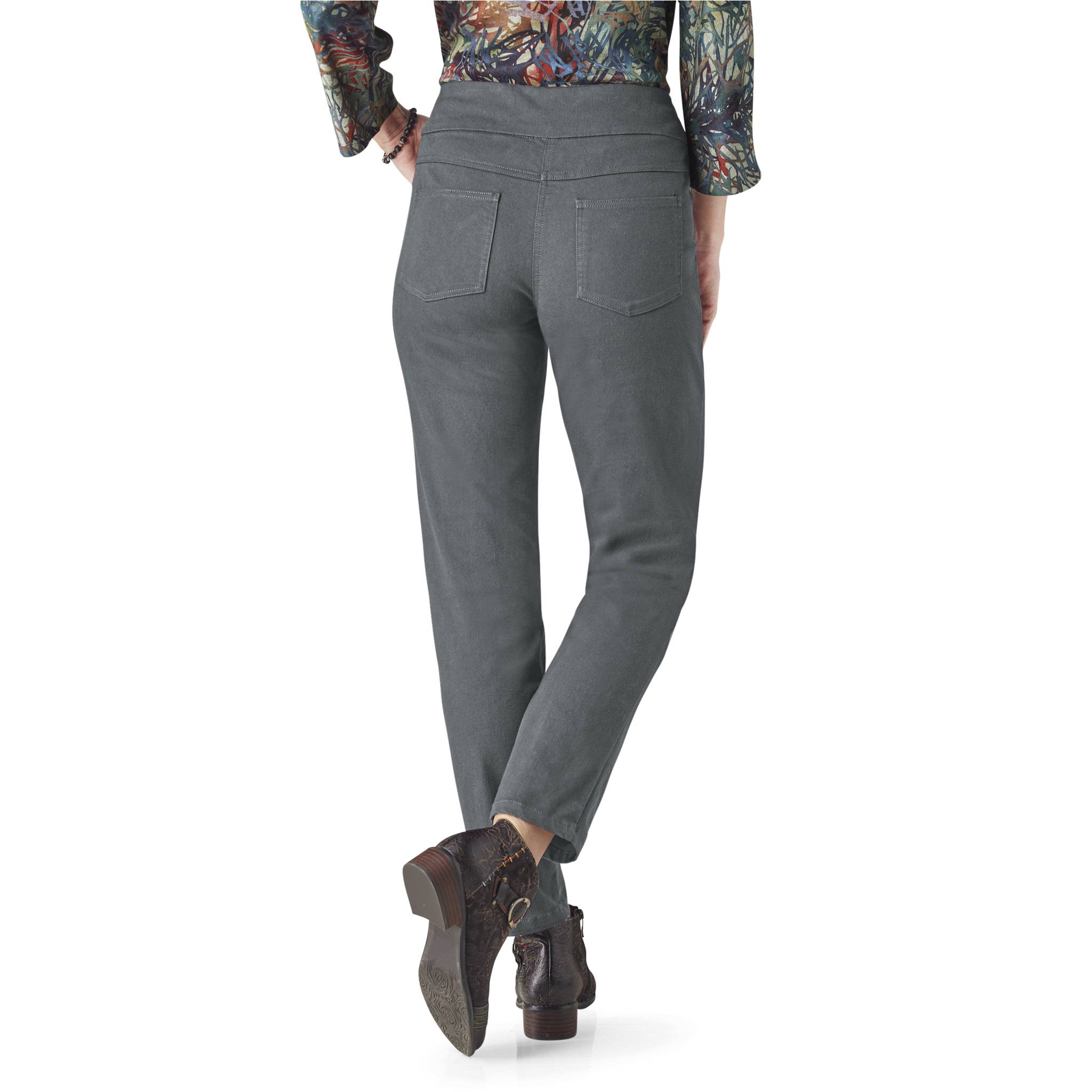 Pull-On Stretch Twill Jeans, Classic 5-Pocket, Faux Fly, Smooth Waist - Northstyle Catalog