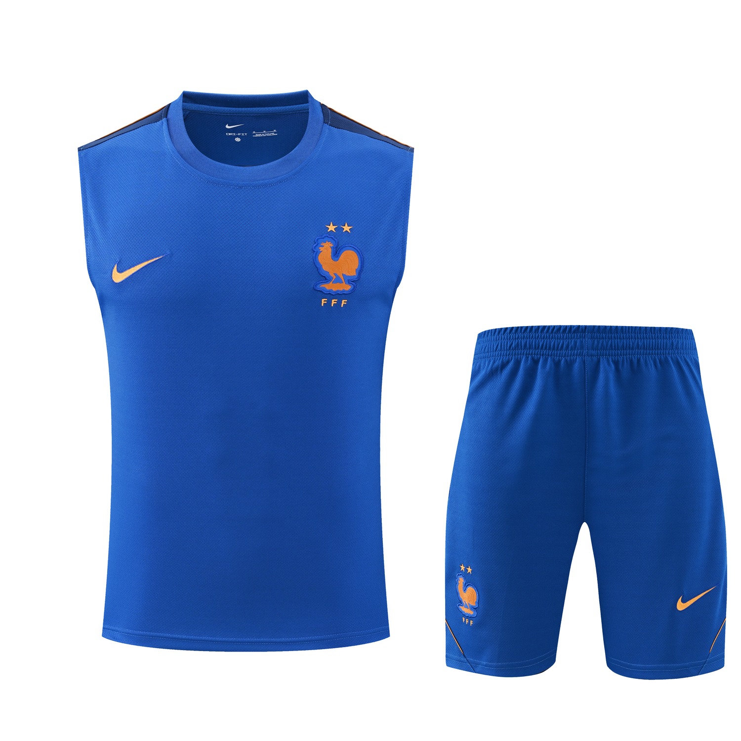 France 2026 Vest Training Set - Blue Vest and Shorts - UnitedFutballJersey