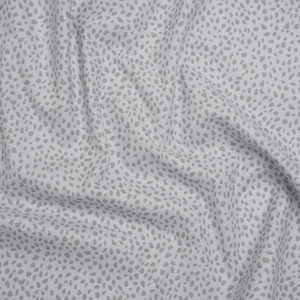 Printed Quilting Cotton by Ghazal Razavi for FIGO Studio - Gray on Gray Spotty - Dewfall Collection - Joann Fabrics