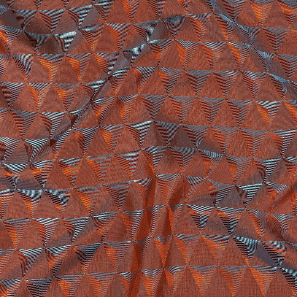 Blue and Orange Bi-Color Triangles Jacquard Lining - Joann Fabrics
