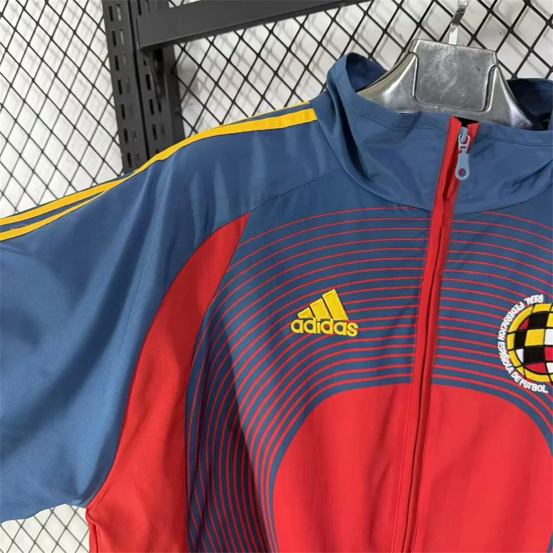 Retro Spain 2007 Red And Blue Windbreaker - UnitedFutballJersey
