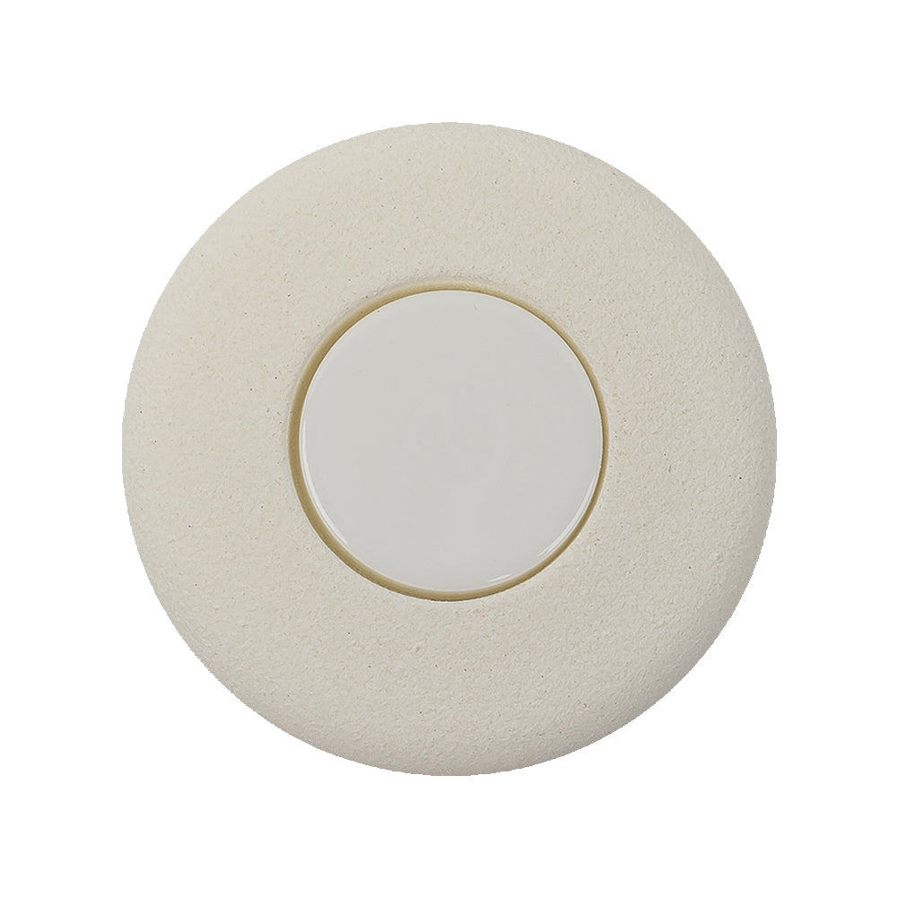 Italian Milk White Circle in a Circle Plastic Coat Button - 44L/28mm - Joann Fabrics