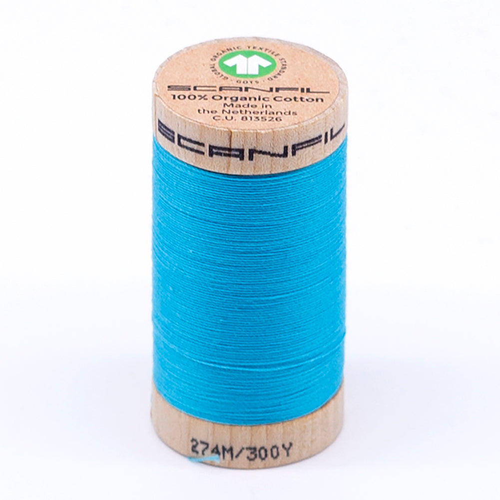 SCANFIL® 30wt Organic Pima Cotton Thread 300 yds - 4848 Blue Atoll - Joann Fabrics