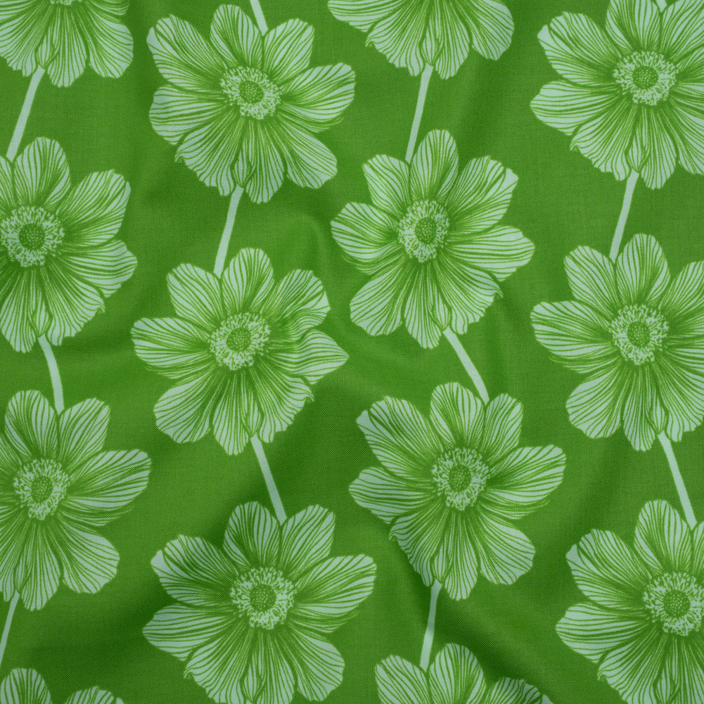 Printed Quilting Cotton by Anna Maria Textiles for Northcott - Grass Anemone Floral - Indelible Collection - Joann Fabrics