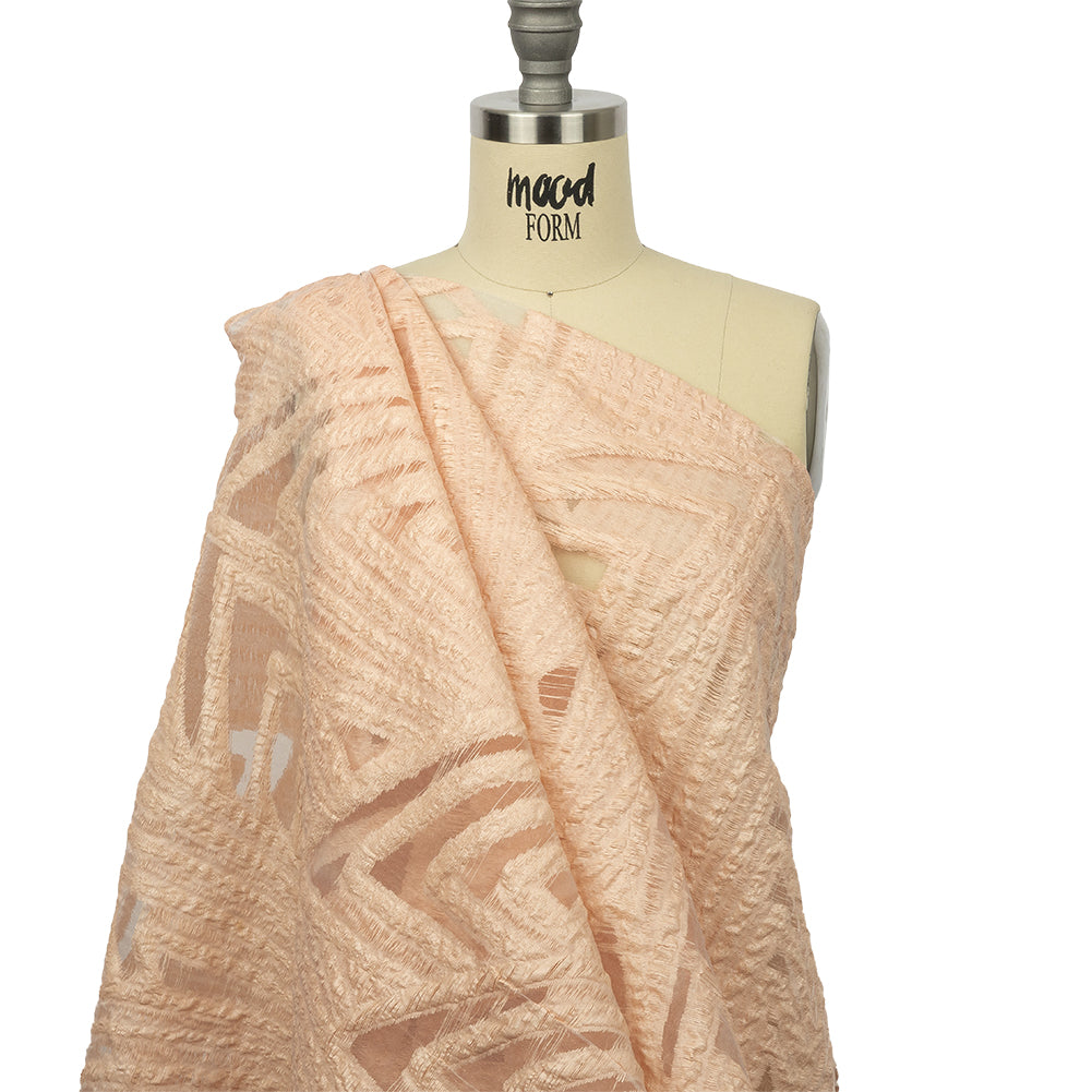 Metallic Peach Overlapped Nested Triangles Luxury Burnout Brocade - Joann Fabrics