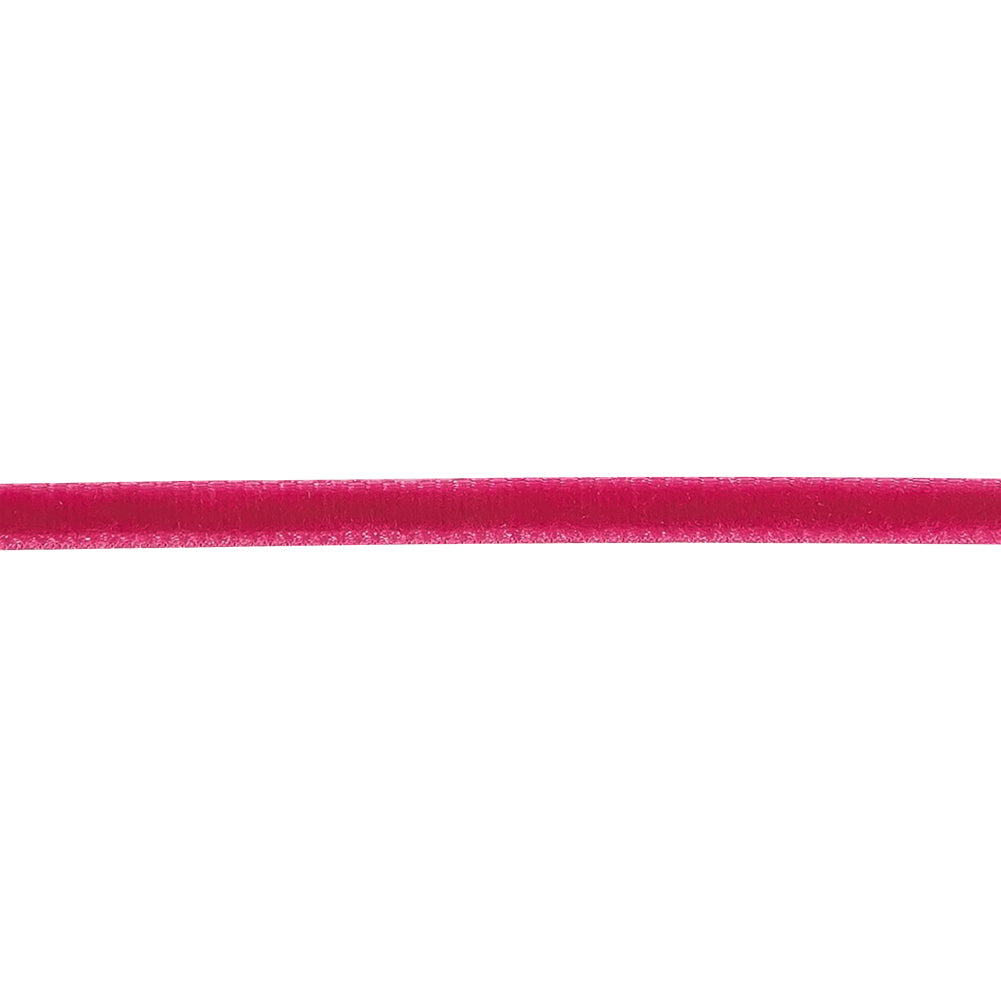 Shocking Pink Single Face Velvet Ribbon - 0.125
