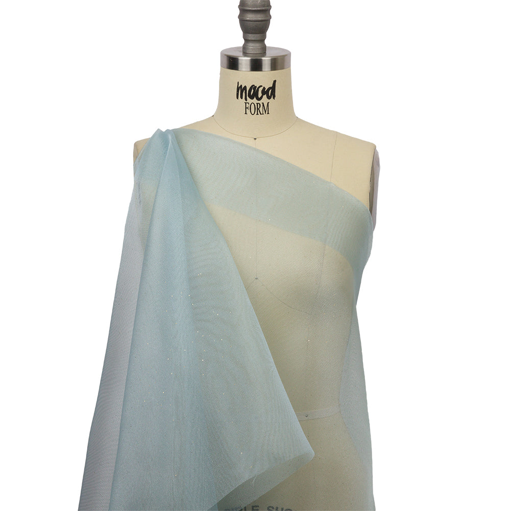 Polyester Mesh Organza with Gold Glitter - Sky Blue - Starlight Collection - Joann Fabrics