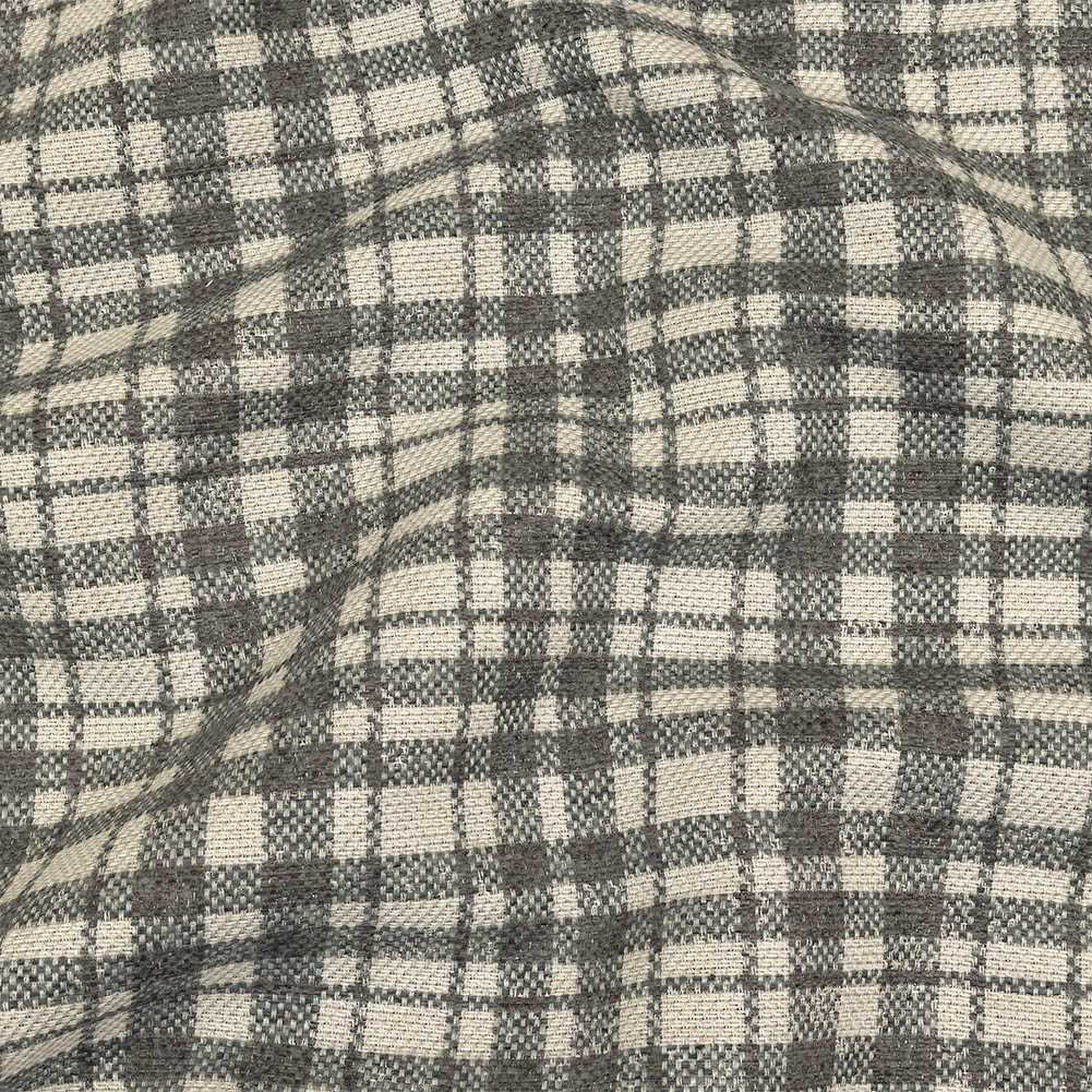 Gray and Ivory Plaid Polyester Upholstery Tweed - Joann Fabrics