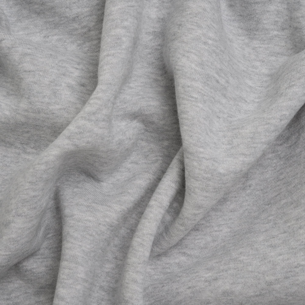 Cotton and Polyester Sweatshirt Fleece - Gray Marl and Ivory - Deadstock - Joann Fabrics