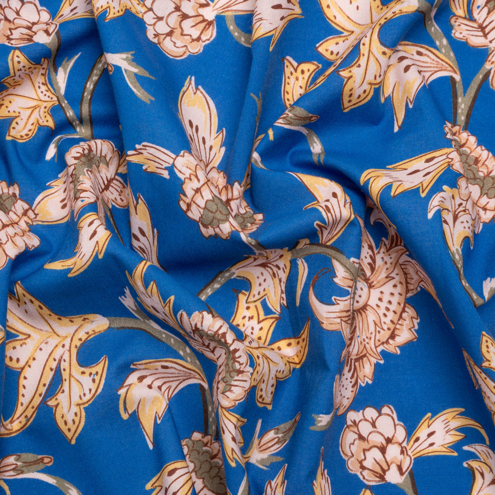 Cotton Voile Print - Cobalt Leafy Floral - Mood Exclusive Whispering Willows - Joann Fabrics