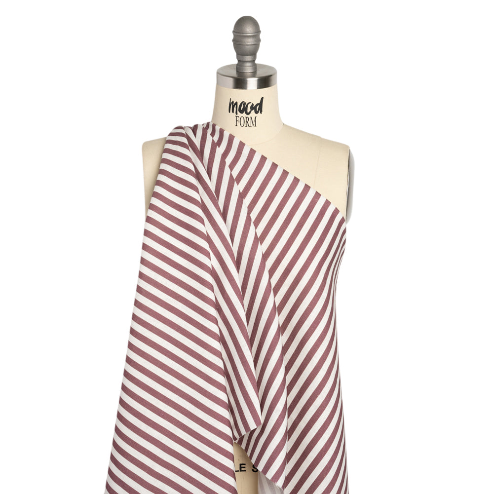 Medium Weight Linen Woven - Dusty Plum Stripes - Lydia Collection - Joann Fabrics