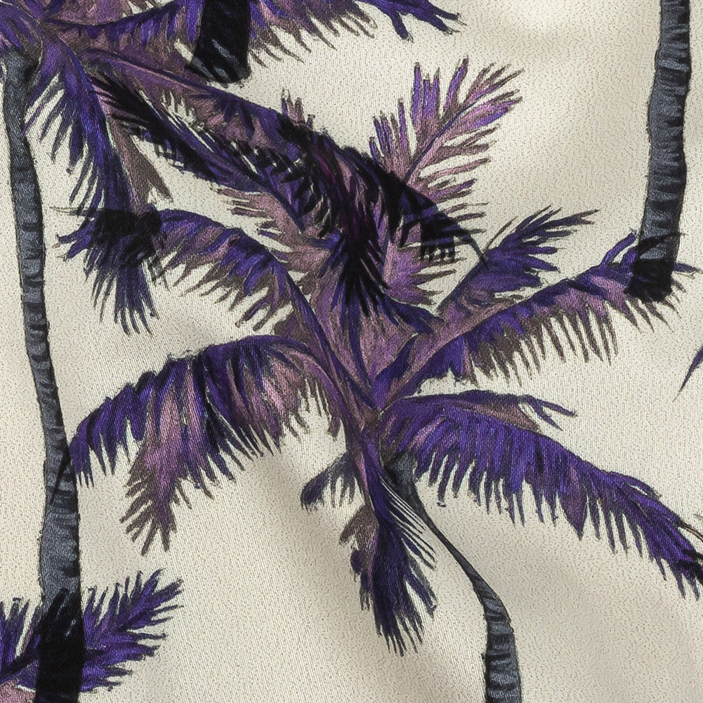 Mood Exclusive Pale Beige Psychedelic Palms Stretch Cotton Sateen - Joann Fabrics