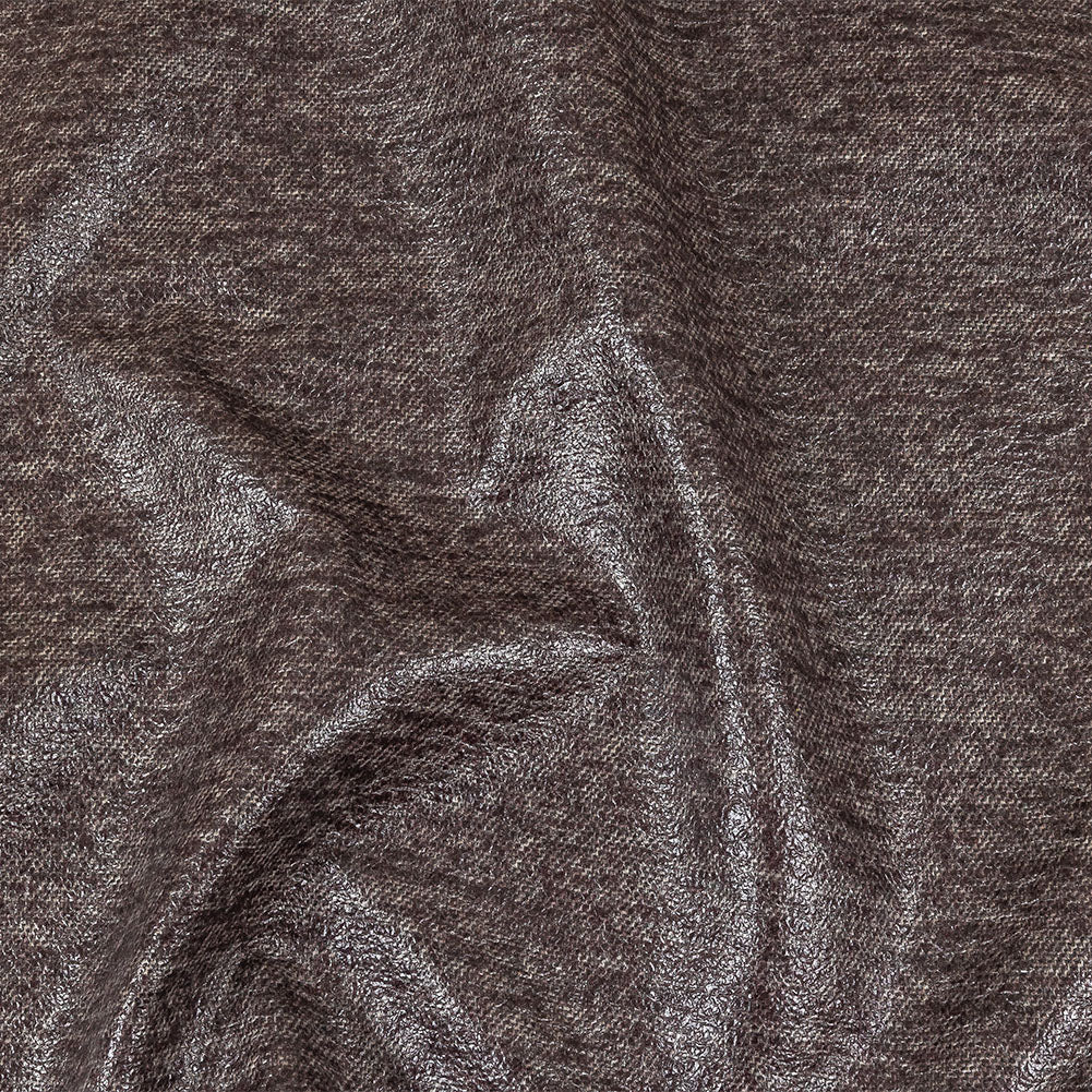 Heathered Fig Laminated Wool Tweed - Joann Fabrics