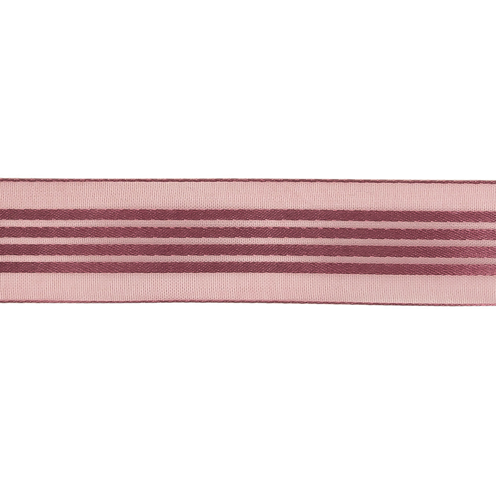 Purple Sheer Ribbon with Satin Stripes - 0.875