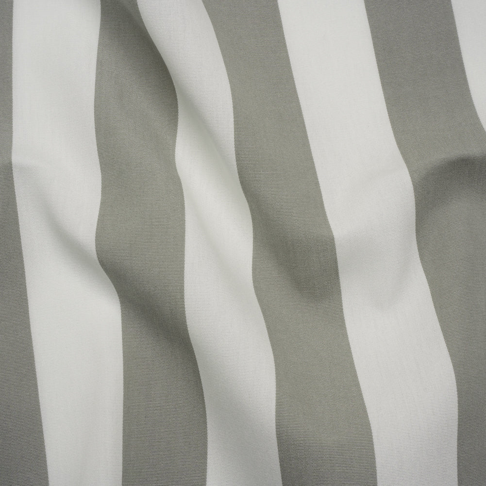 Outdoor Canvas - Light Gray and White Awning Stripes - Joann Fabrics