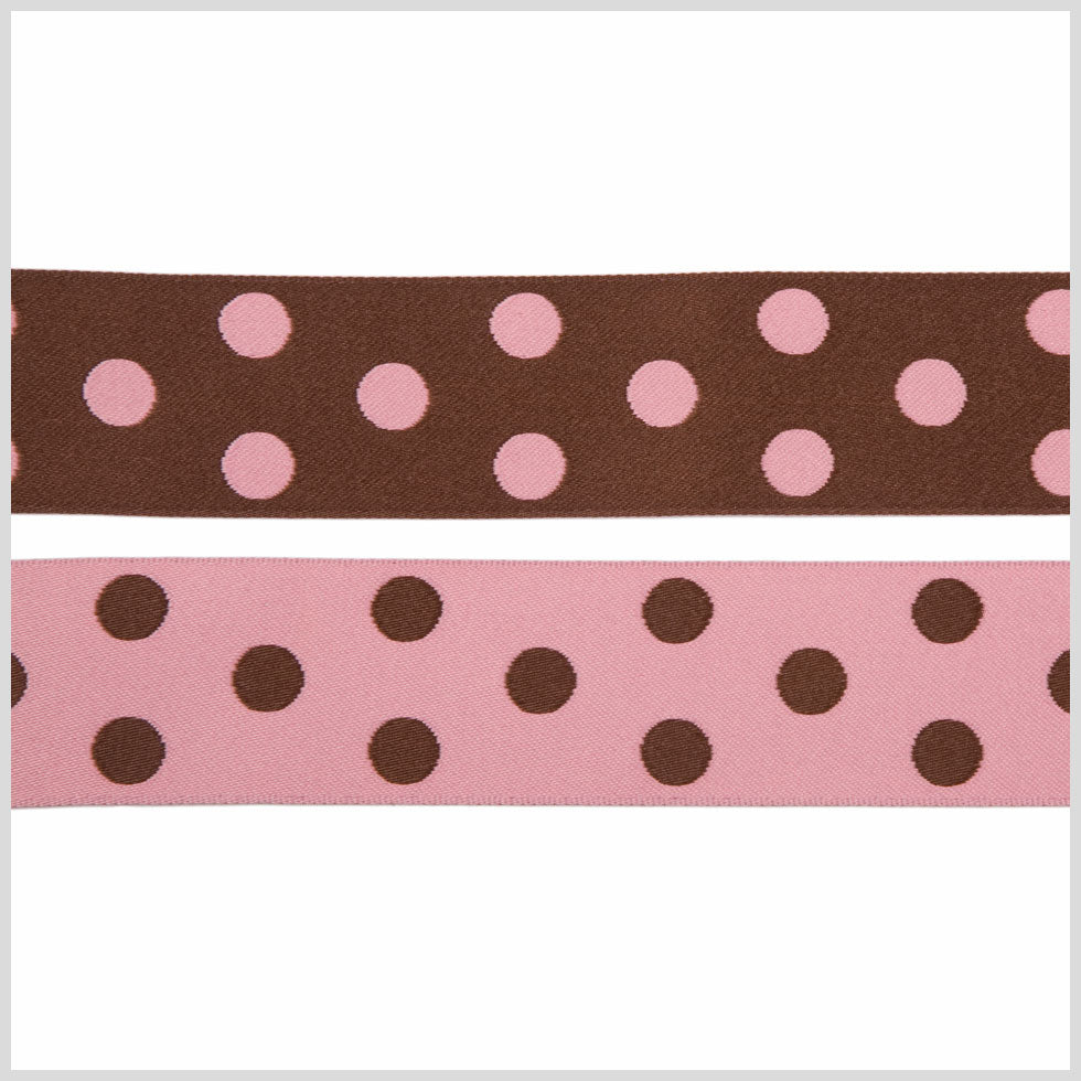 Brown/Pink French Jacquard Ribbon - Joann Fabrics