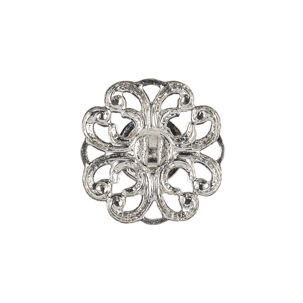 Vintage Swarovski Crystal Rhinestones and Silver Metal Open Framework Shank Button - 34L/21.5mm - Joann Fabrics