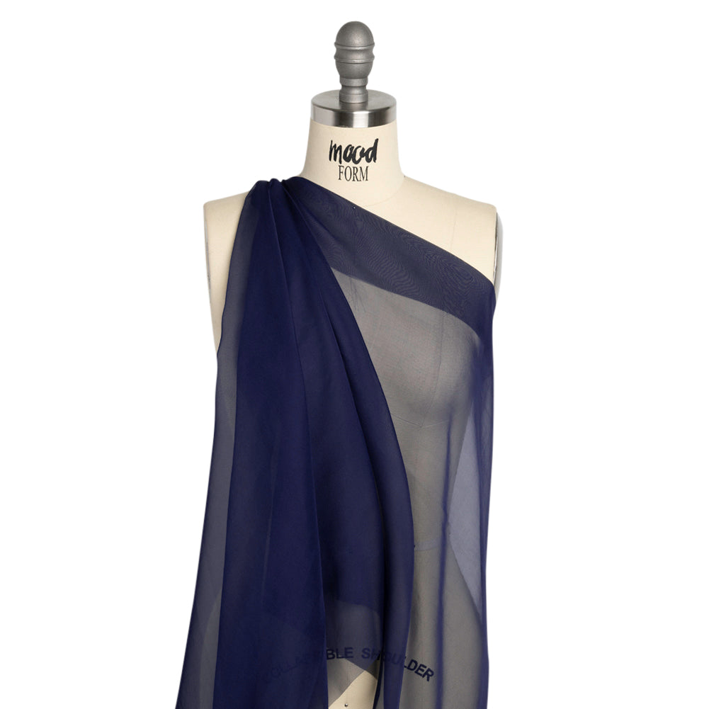 Chiffon-Like Silk Voile - Navy Iridescent - Adelaide Collection - Joann Fabrics