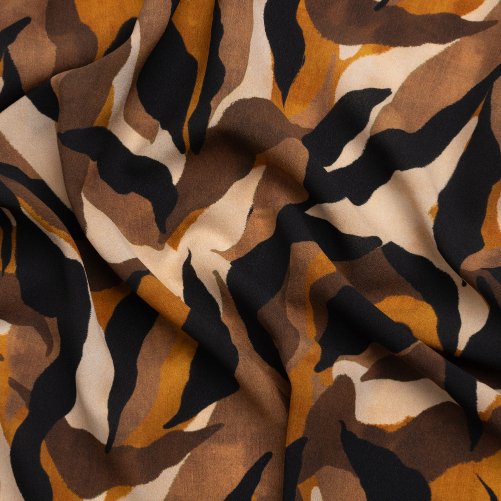 Mood Exclusive Brown Drowsy in Daintree Lightweight Polyester Crepe - Joann Fabrics
