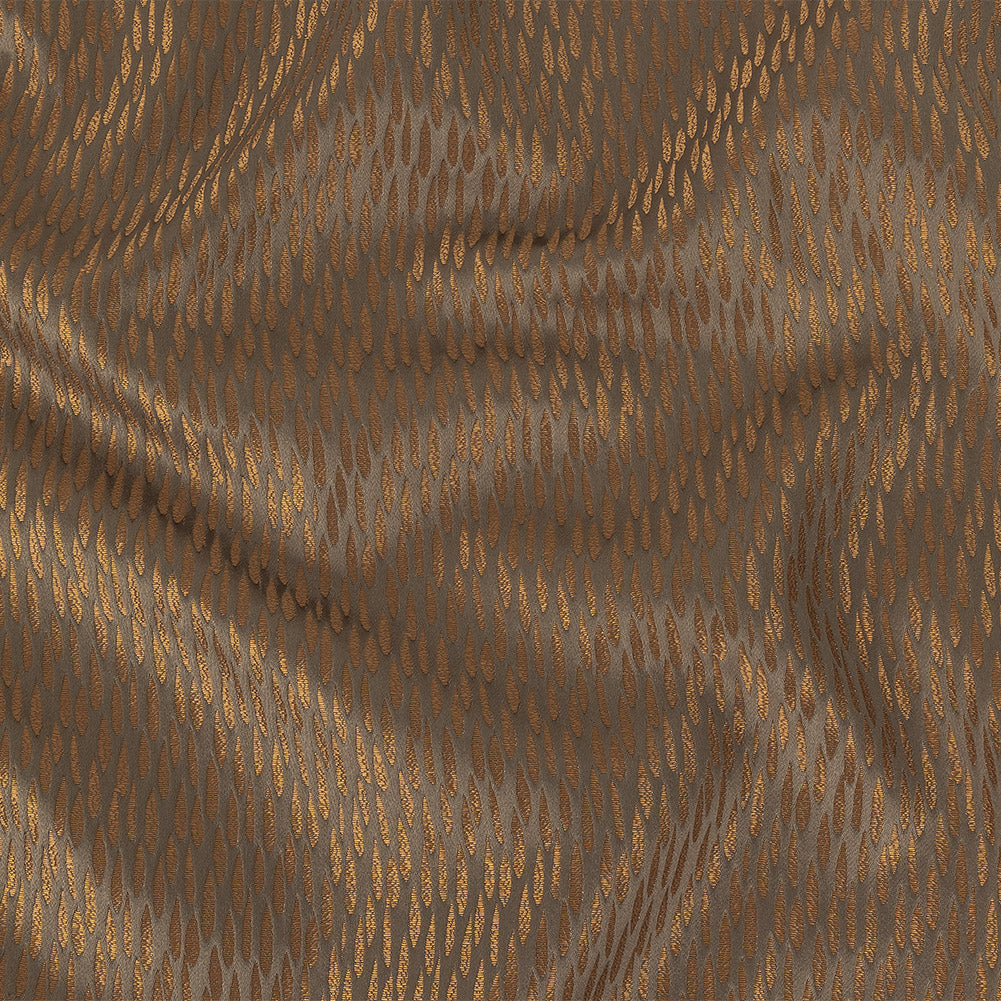 Luminous Drapery Jacquard - Bronze Raindrops - British Imported - Joann Fabrics