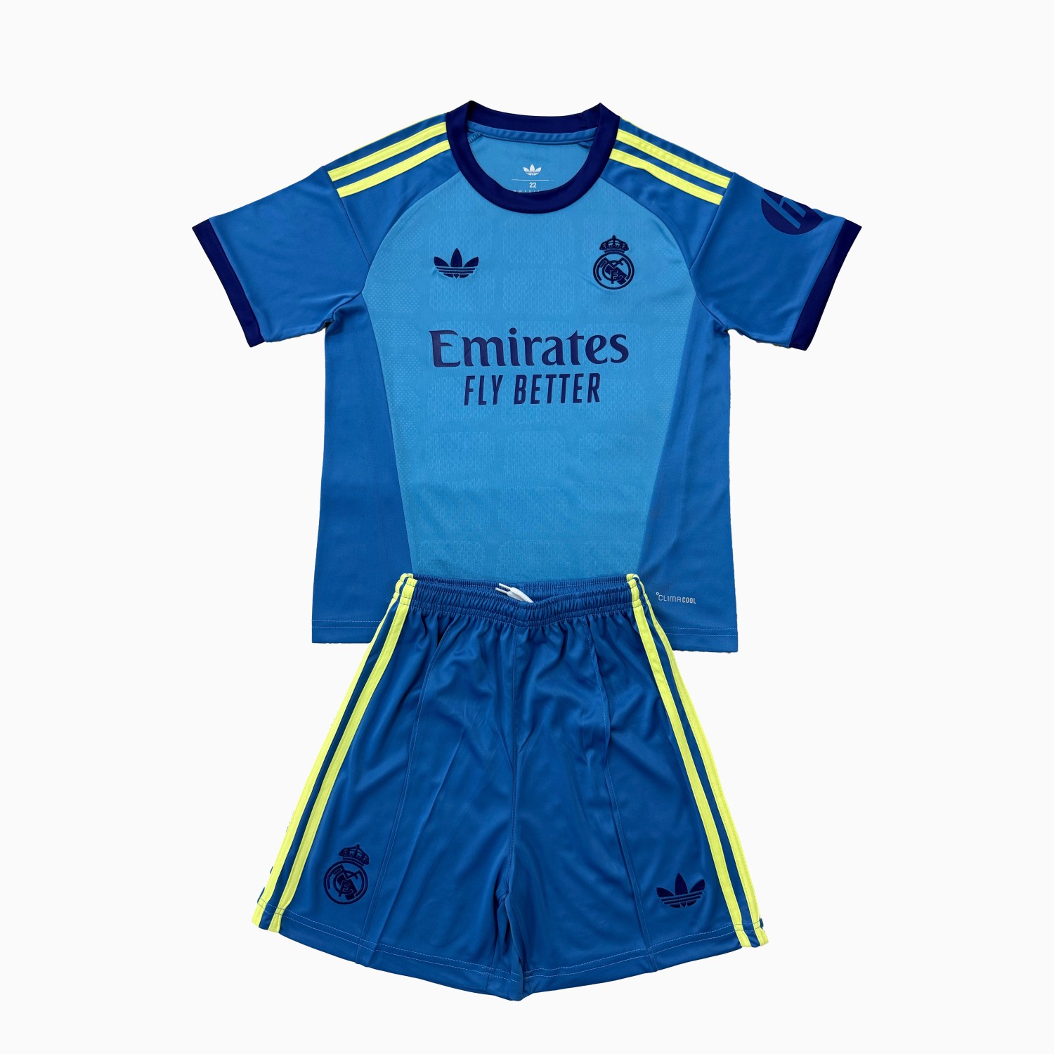 Real Madrid 26-27 Blue Goalkeeper Men's Adult Jersey Set - Fans Version - UnitedFutballJersey