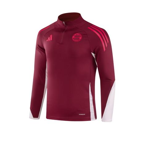 2024 Bayern Half-Pull Training Suit Red Jersey Set 1:1 Thai Quality