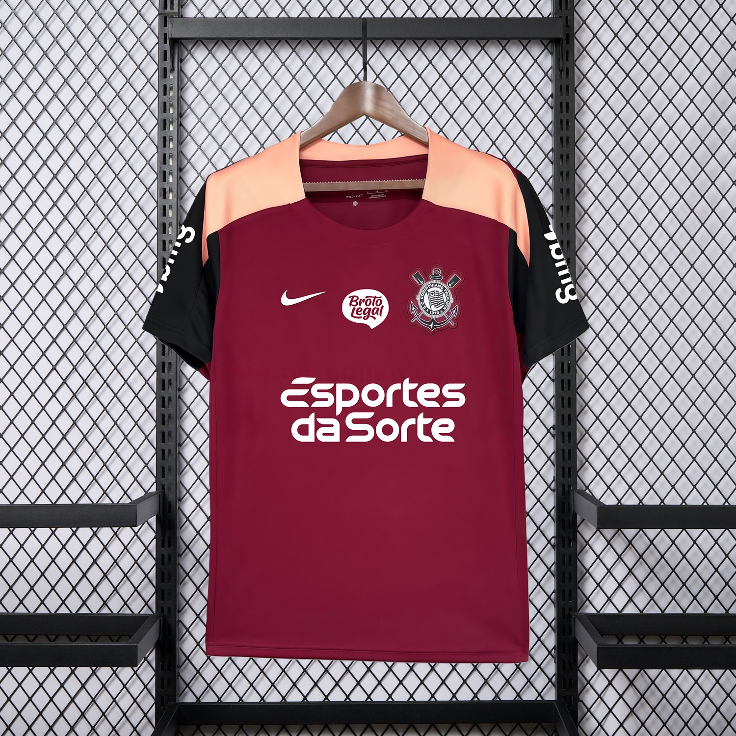 Corinthians 26-27 Wine Red Pre-Match All Sponsors Jersey - Fans Version - UnitedFutballJersey