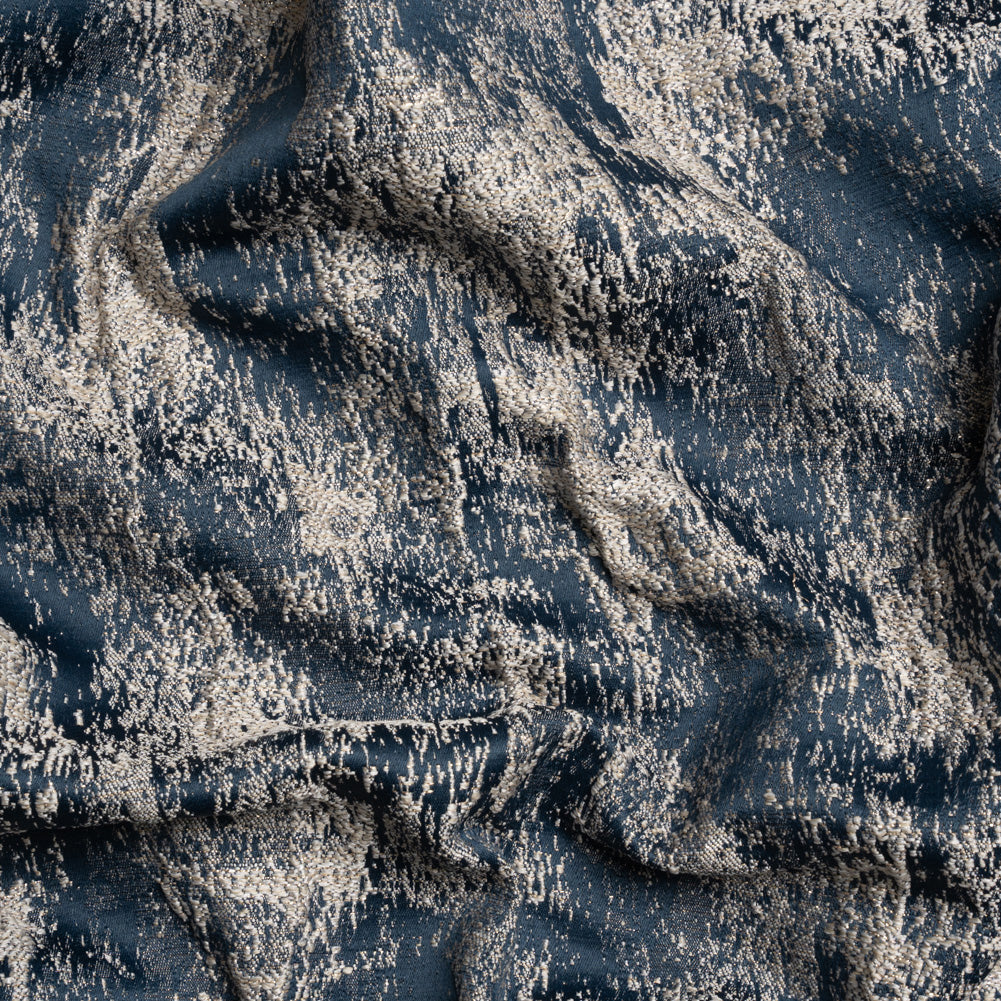 Metallic Drapery Jacquard - Ink Abstract - British Imported - Joann Fabrics