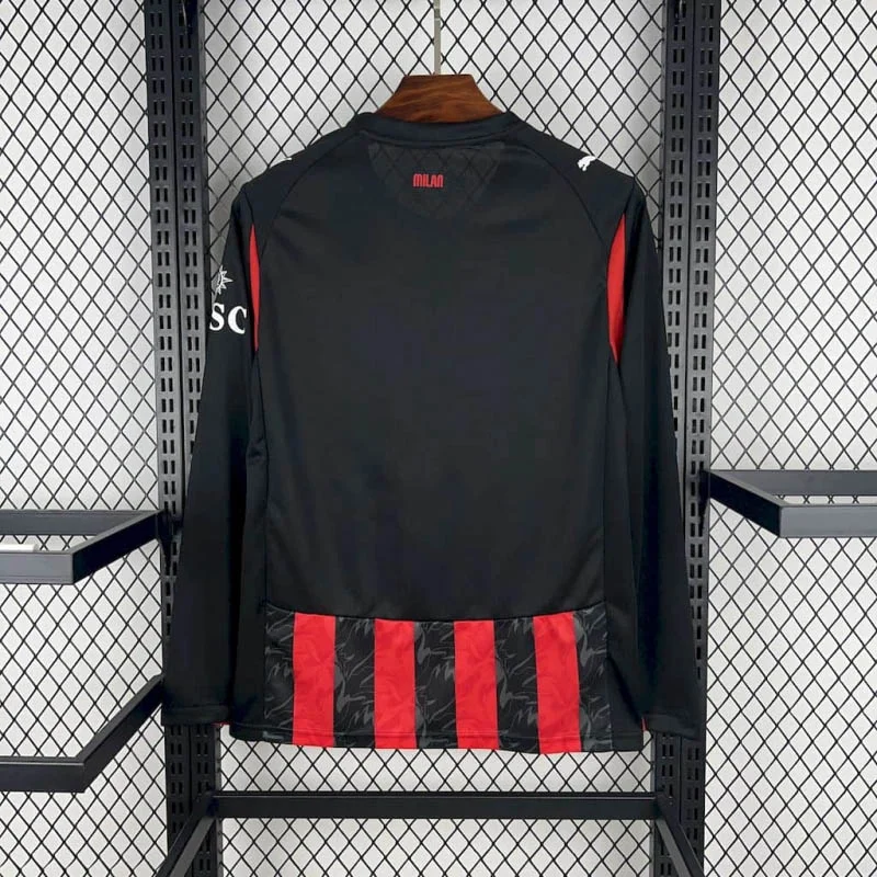 2025/2026 AC Milan Home Jersey Long Sleeve