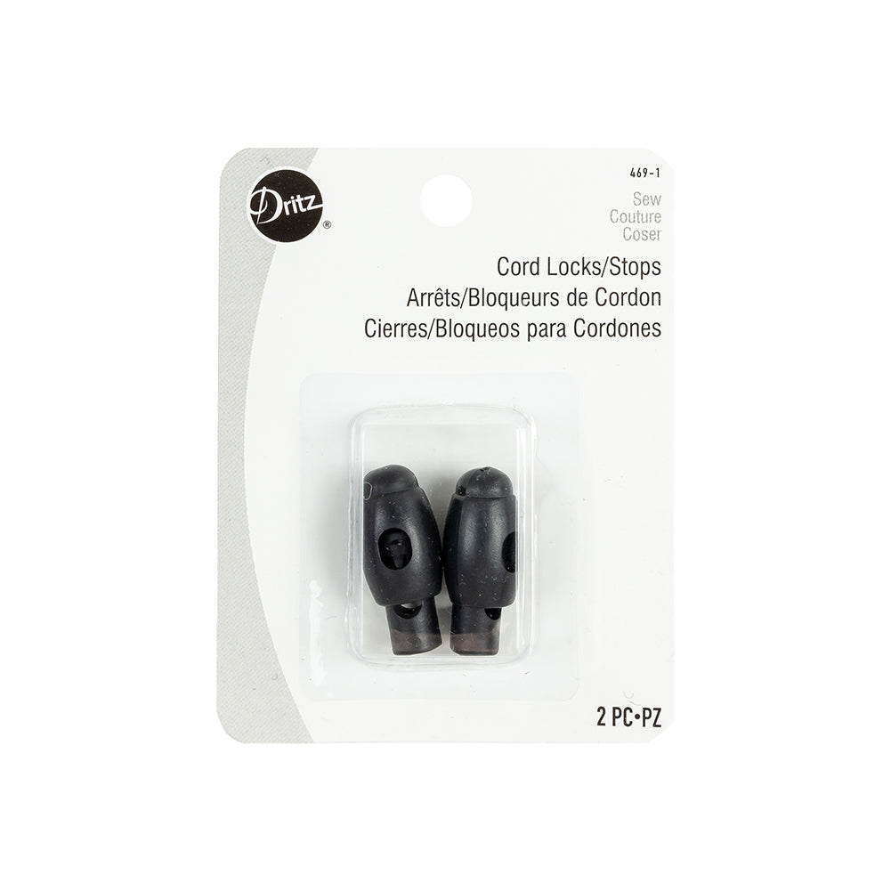 Dritz Black Cord Stops - 2 ct - Joann Fabrics