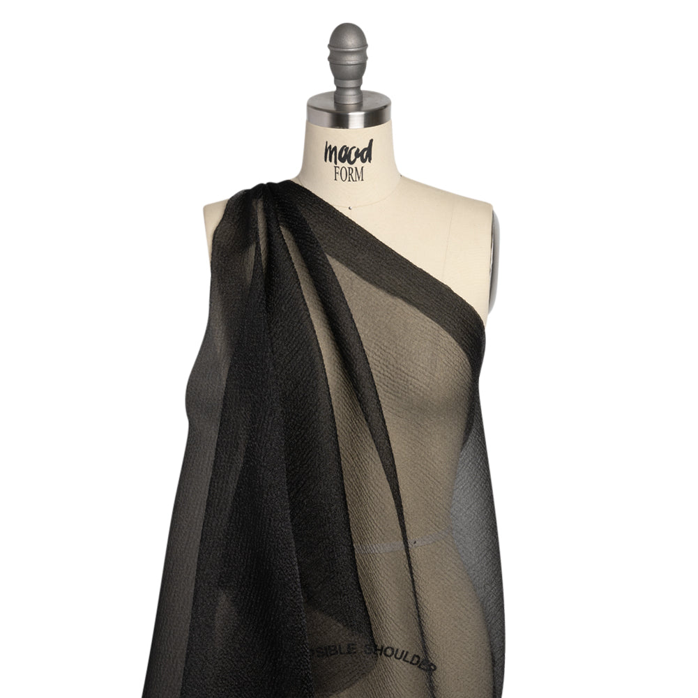 Black Bubbly Crinkled Organza Brocade - Joann Fabrics