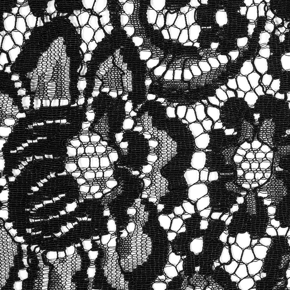 Sea NY Black Floral Re-Embroidered Lace - Joann Fabrics