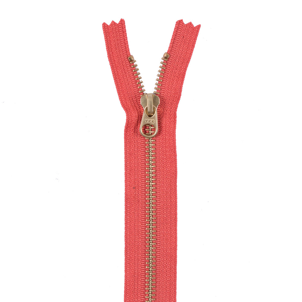 Metal Zipper with Gold Pull and Teeth 8